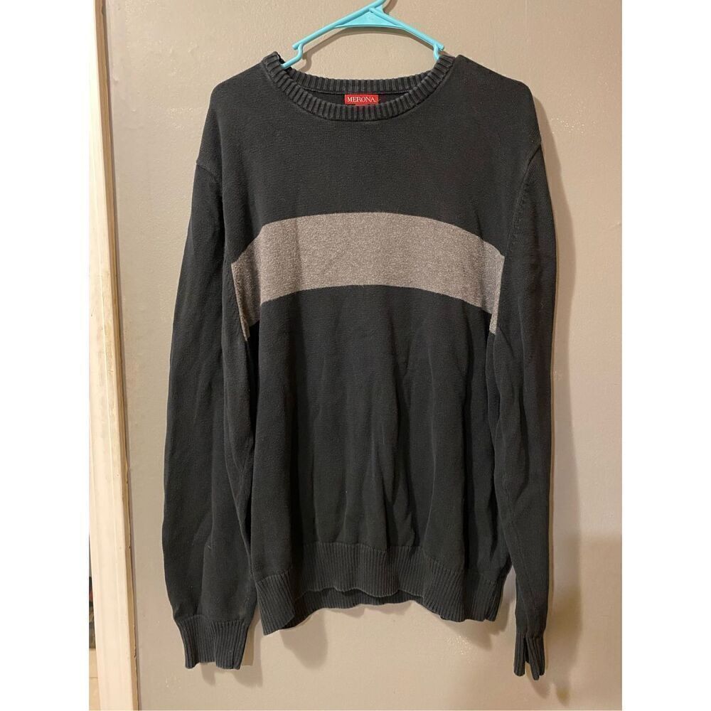 Merona Black And Gray Cowl Neck Sweater Size XL